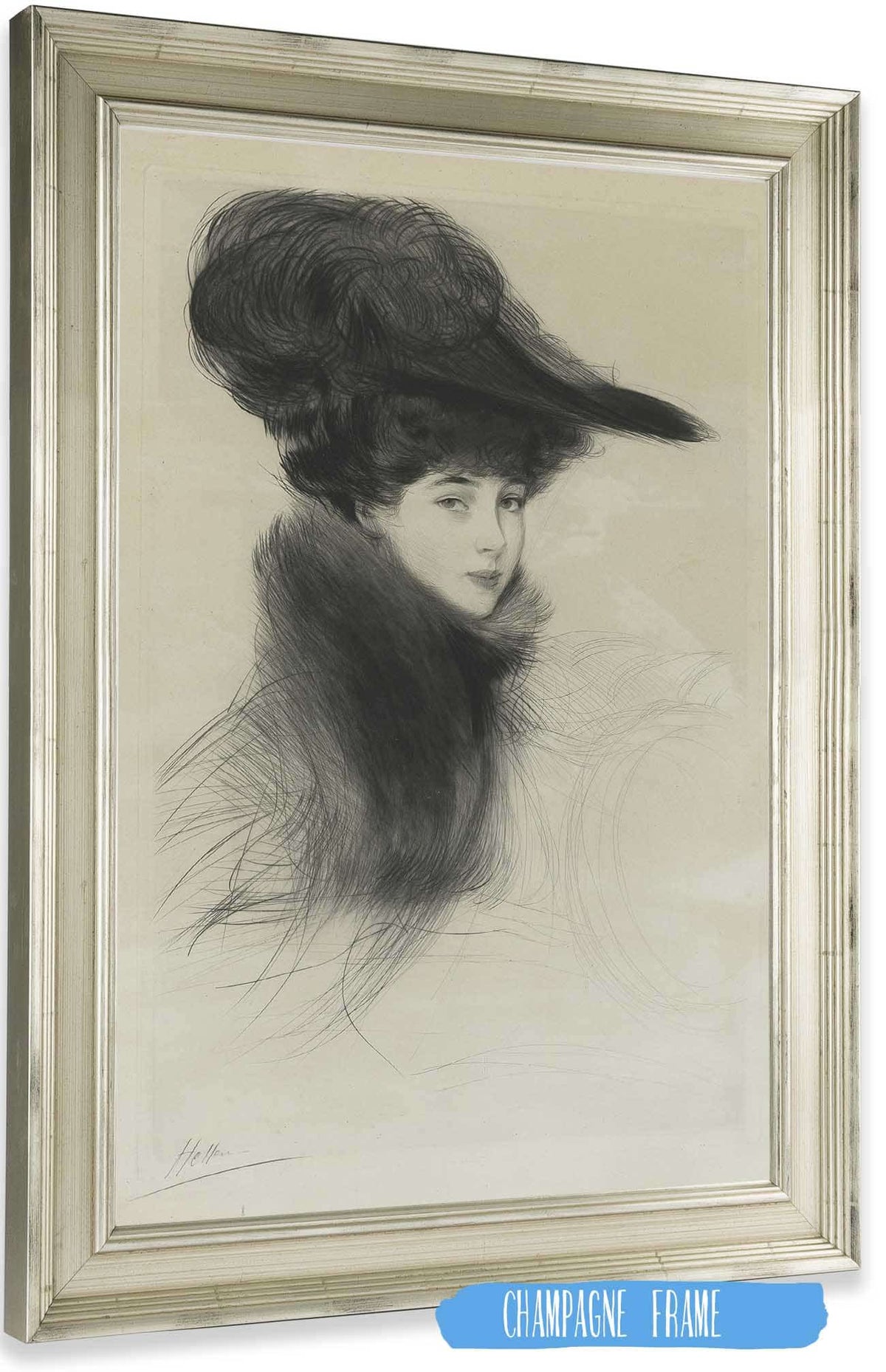 Portrait Of Consuelo Vanderbilt The Duchess Of Marlborough by Paul Cesar Helleu Posters, Prints, & Visual Artwork
