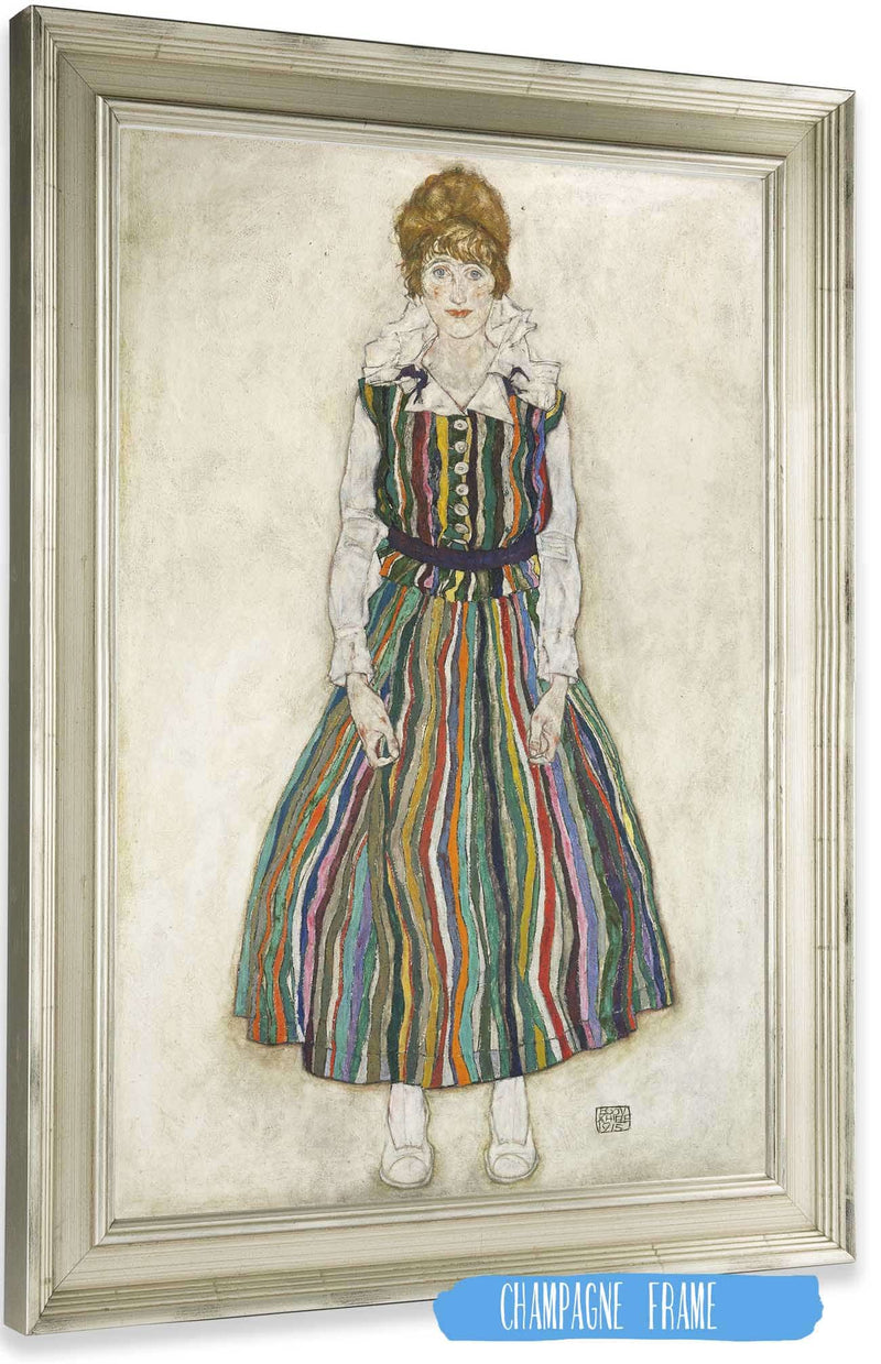 Portrait Of Edith The Artists Wife by Egon Schiele Posters, Prints, & Visual Artwork