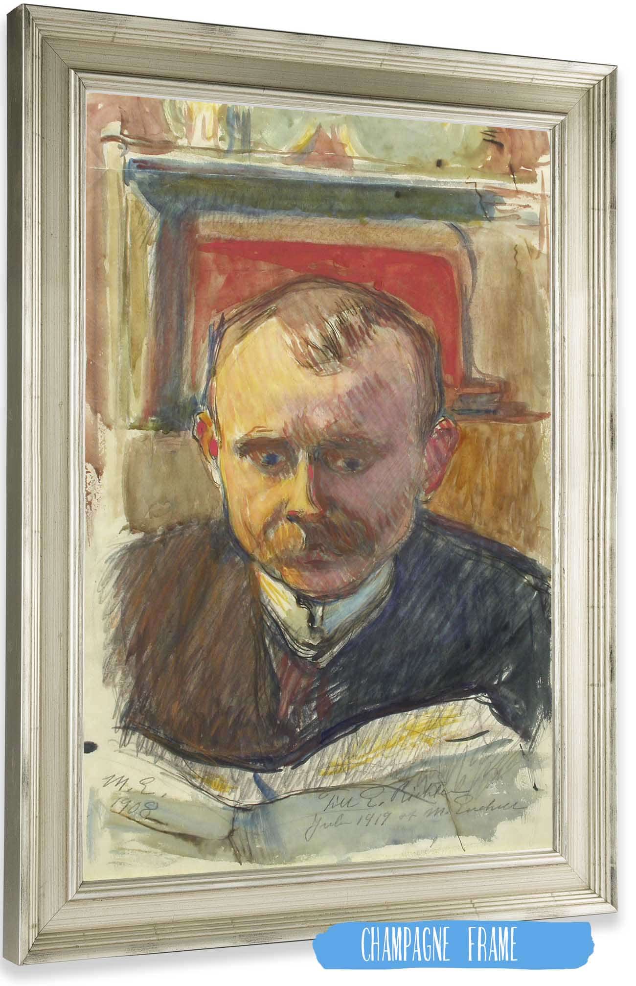 Portrait Of Edvard Richter by Magnus Enckell Posters, Prints, & Visual Artwork
