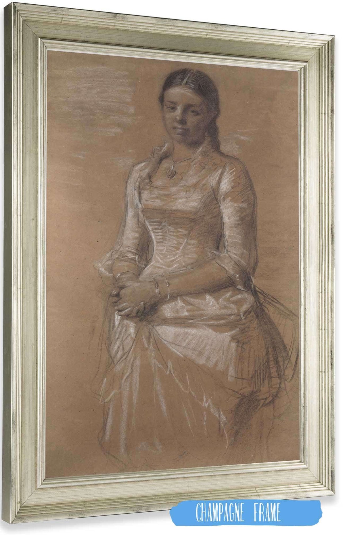 Portrait Of Frederikke Tuxen by Peder Severin Kroyer Posters, Prints, & Visual Artwork