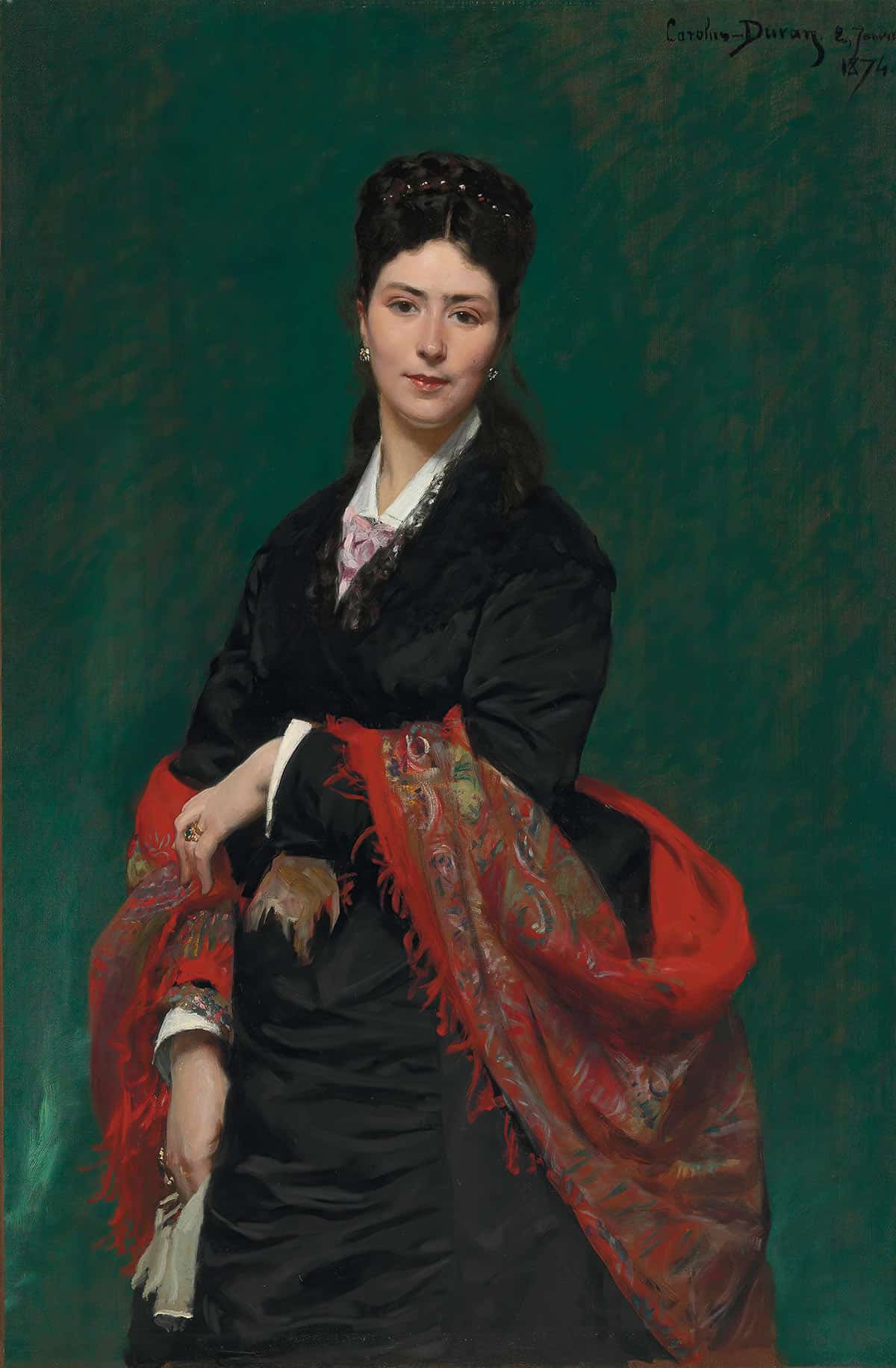 Portrait Of Madame Marie Clerc by Carolus Duran Posters, Prints, & Visual Artwork