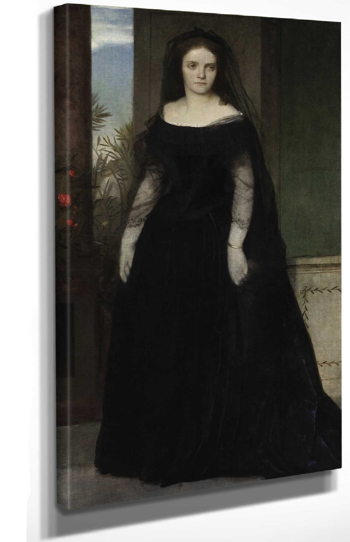 Portrait Of The Actress Fanny Janauschek by Arnold Bocklin Posters, Prints, & Visual Artwork
