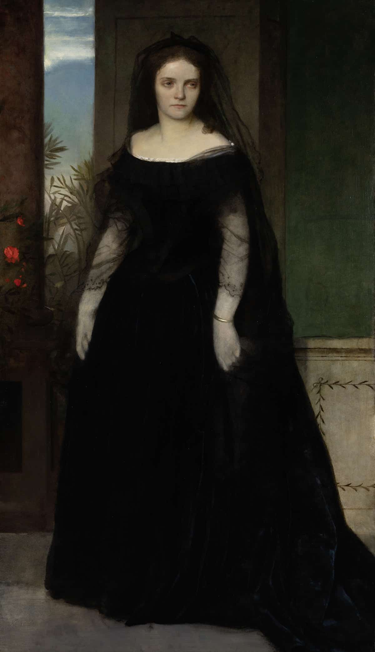 Portrait Of The Actress Fanny Janauschek by Arnold Bocklin Posters, Prints, & Visual Artwork