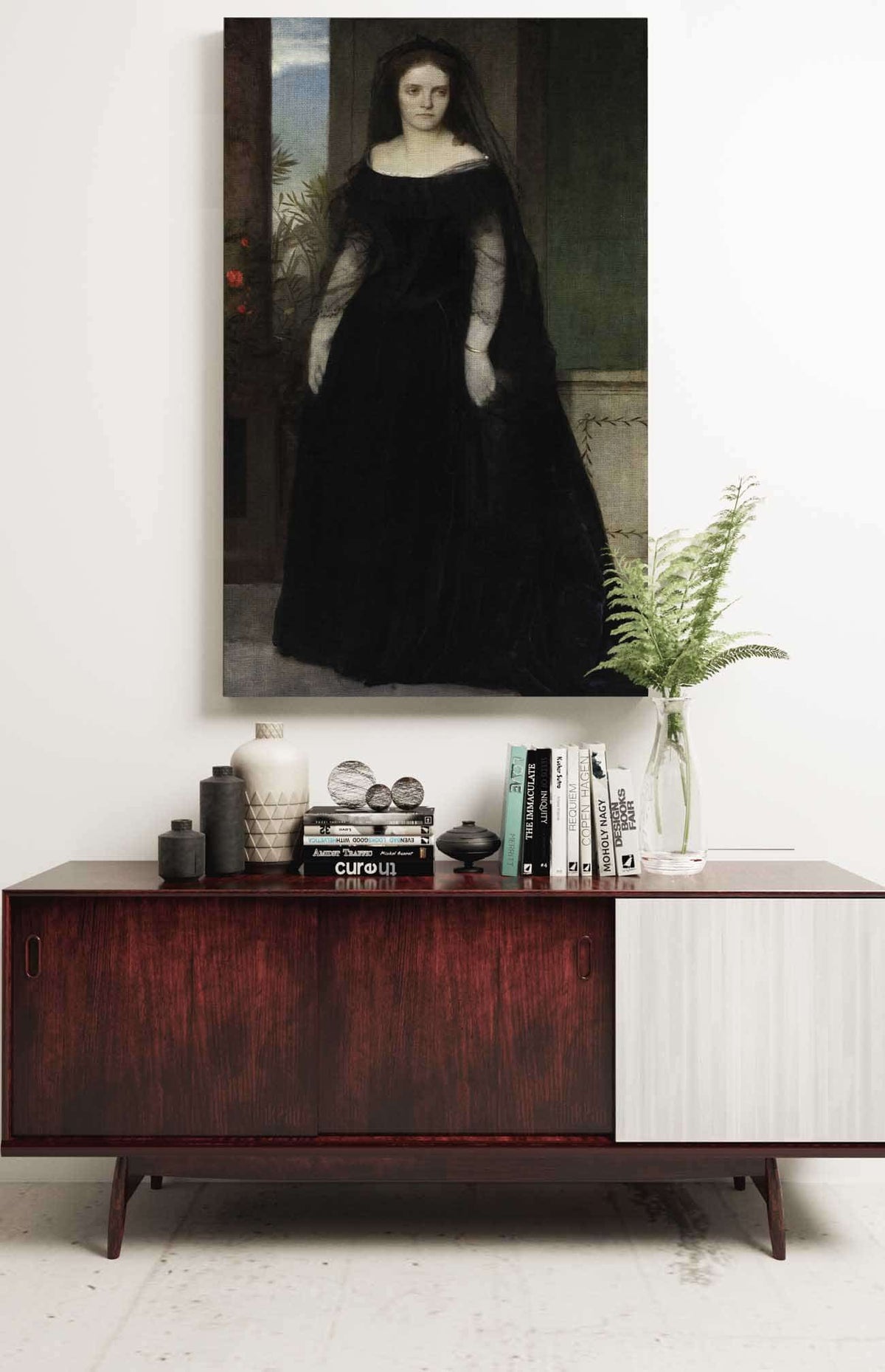 Portrait Of The Actress Fanny Janauschek by Arnold Bocklin Posters, Prints, & Visual Artwork