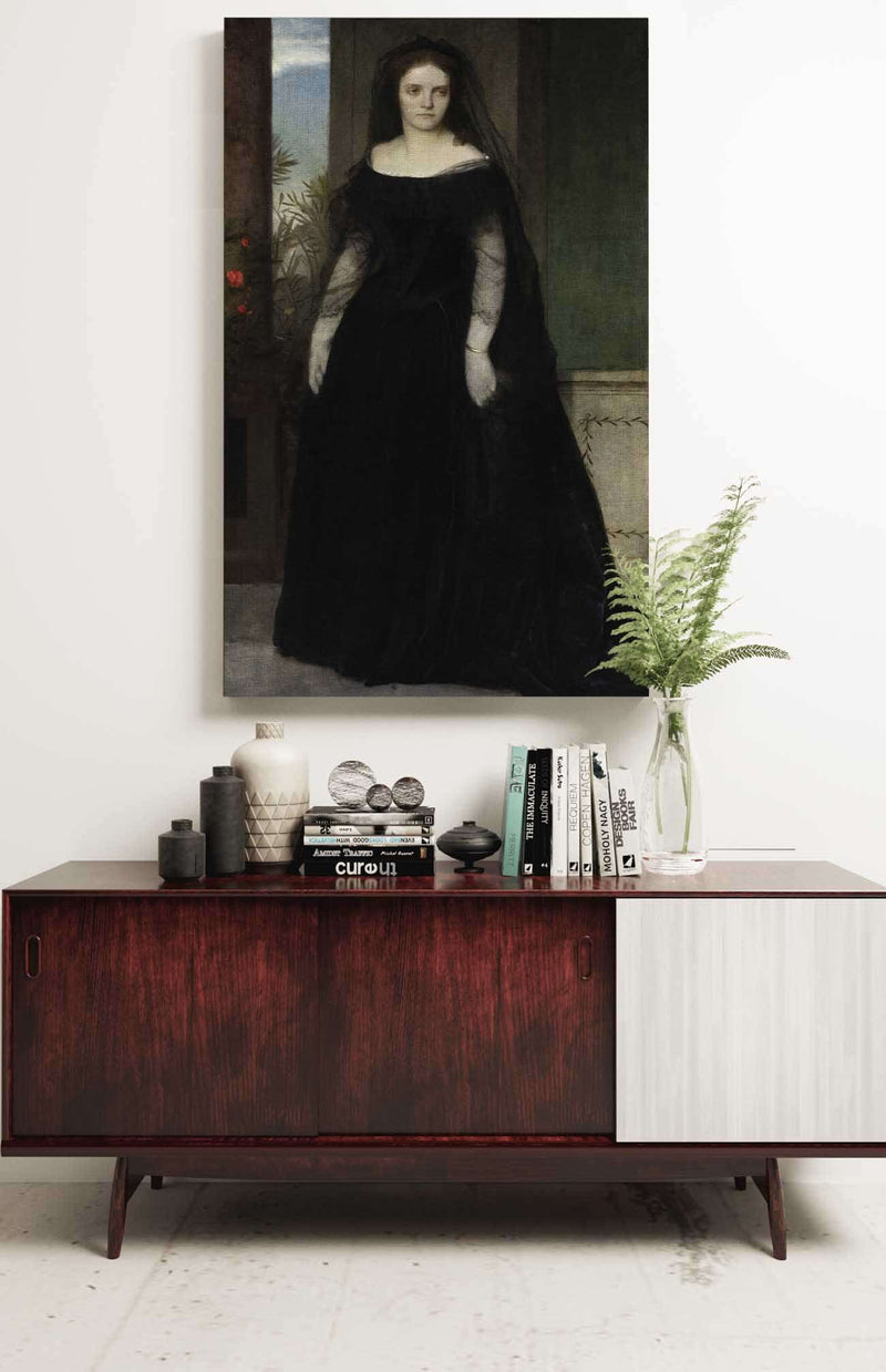 Portrait Of The Actress Fanny Janauschek by Arnold Bocklin Posters, Prints, & Visual Artwork