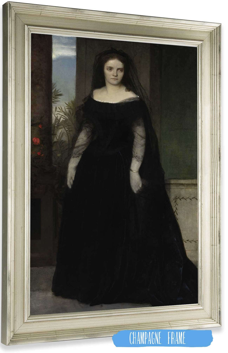 Portrait Of The Actress Fanny Janauschek by Arnold Bocklin Posters, Prints, & Visual Artwork