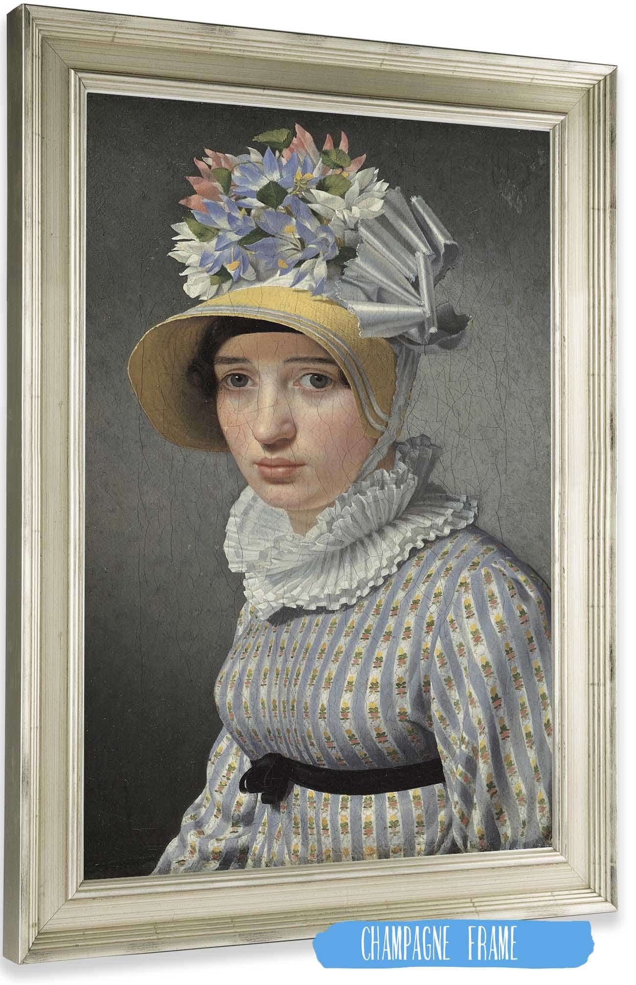 Portrait Of The Model Maddalena Or Anna Maria Uhden by Christoffer Wilhelm Eckersberg Posters, Prints, & Visual Artwork