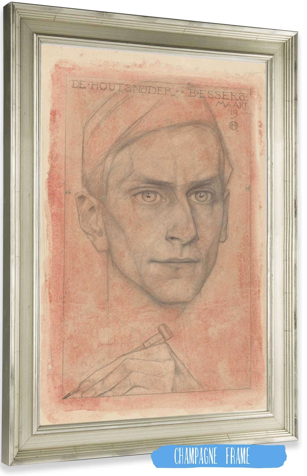 Portret Van De Houtsnijder B Essers by Richard Nicolaus Roland Holst Posters, Prints, & Visual Artwork