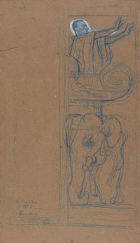 Preliminary Design For The Playbill To Le Chariot De Terre Cuite by Henri De Toulouse Lautrec Posters, Prints, & Visual Artwork