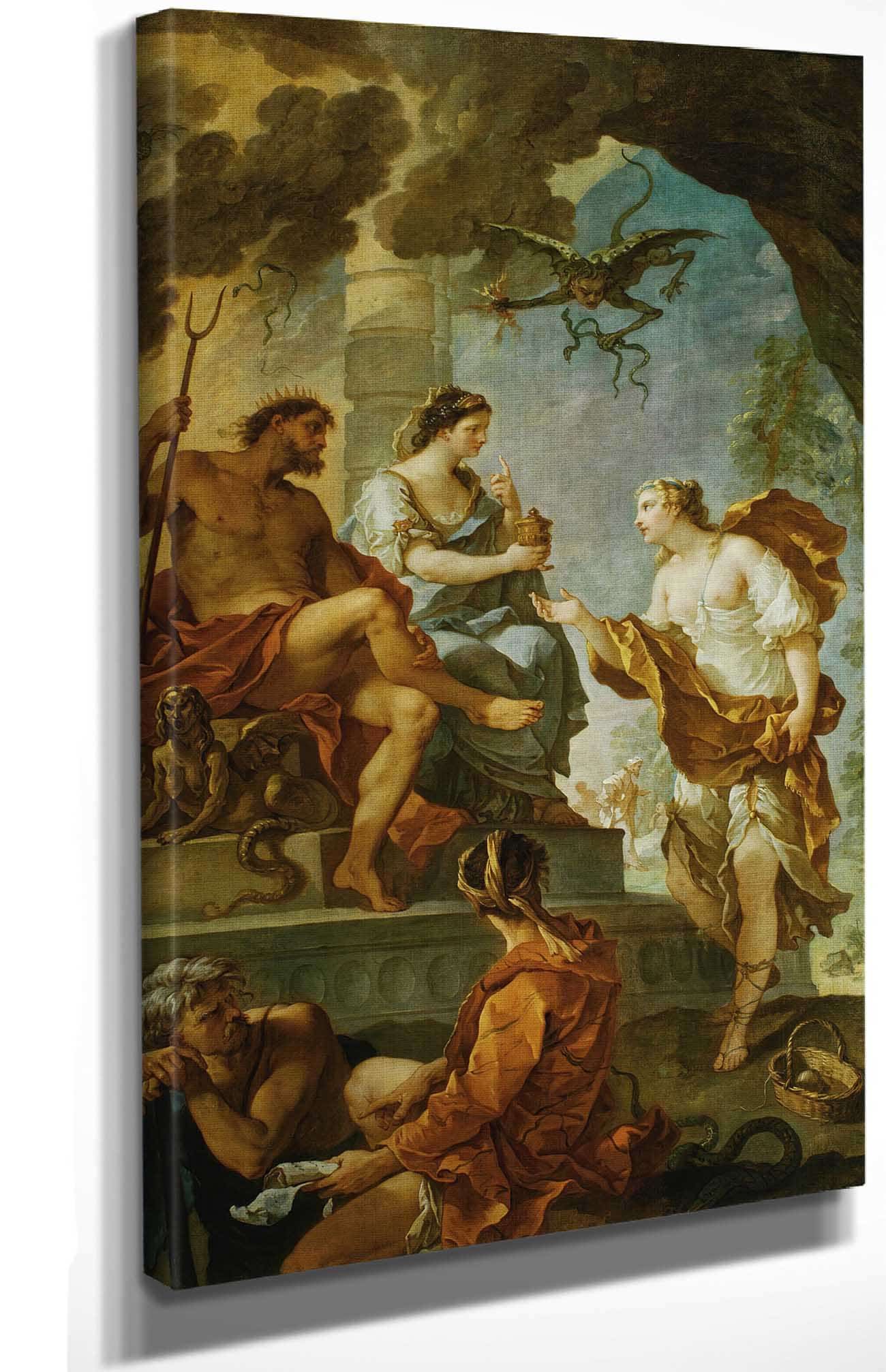 Psyche Obtaining The Elixir Of Beauty From Proserpine by Charles Joseph Natoire Posters, Prints, & Visual Artwork