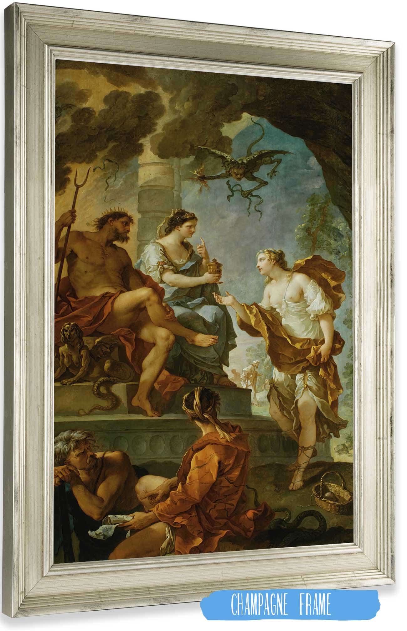 Psyche Obtaining The Elixir Of Beauty From Proserpine by Charles Joseph Natoire Posters, Prints, & Visual Artwork