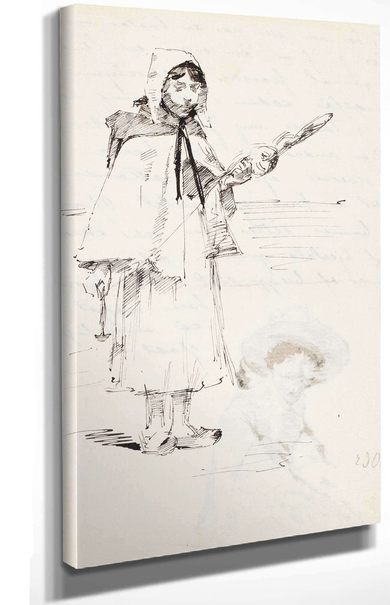 Ranskalainen Maalaistytto Tytto Ja Varttina by Helene Schjerfbeck Posters, Prints, & Visual Artwork
