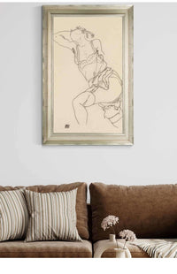 Reclining Model In Chemise And Stockings by Egon Schiele Posters, Prints, & Visual Artwork