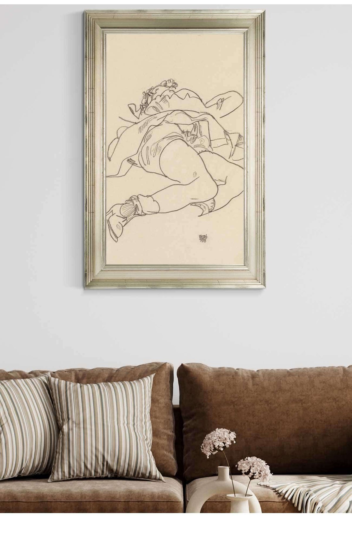 Reclining Woman With Raised Skirt by Egon Schiele Posters, Prints, & Visual Artwork