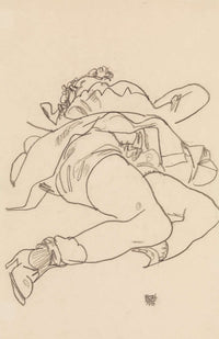 Reclining Woman With Raised Skirt by Egon Schiele Posters, Prints, & Visual Artwork