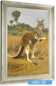 Red Kangaroos In The Outback by Wilhelm Kuhnert Posters, Prints, & Visual Artwork