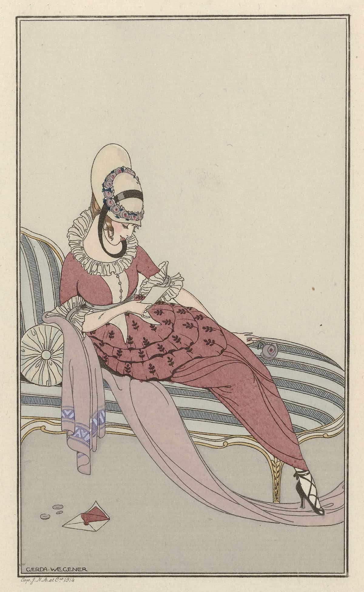Robe De Gabardin by Gerda Wegener Posters, Prints, & Visual Artwork