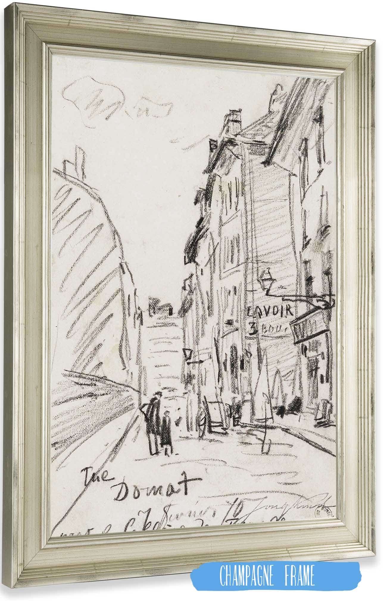 Rue Domat Le Fevrier  Eme Arrondissement by Johan Barthold Jongkind Posters, Prints, & Visual Artwork