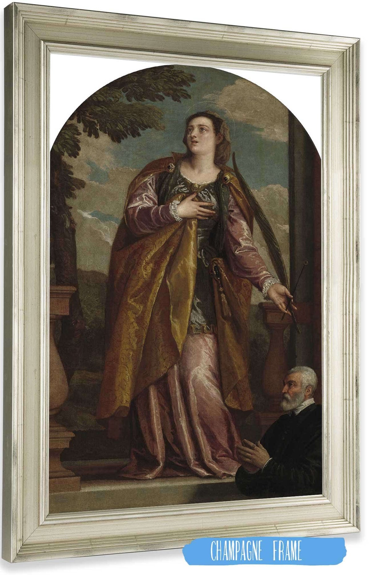Saint Lucy And A Donor by Paolo Veronese Posters, Prints, & Visual Artwork