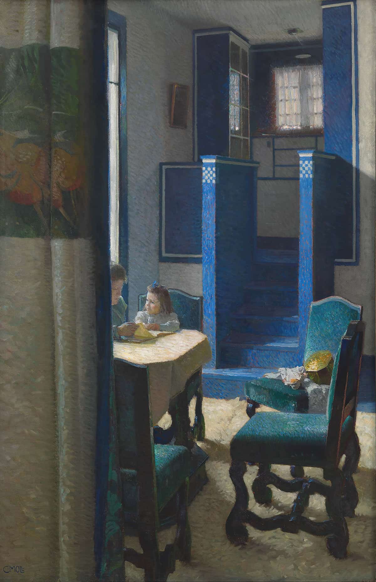 Salon Im Haus Auf Der Hohen Warte by Carl Moll Posters, Prints, & Visual Artwork