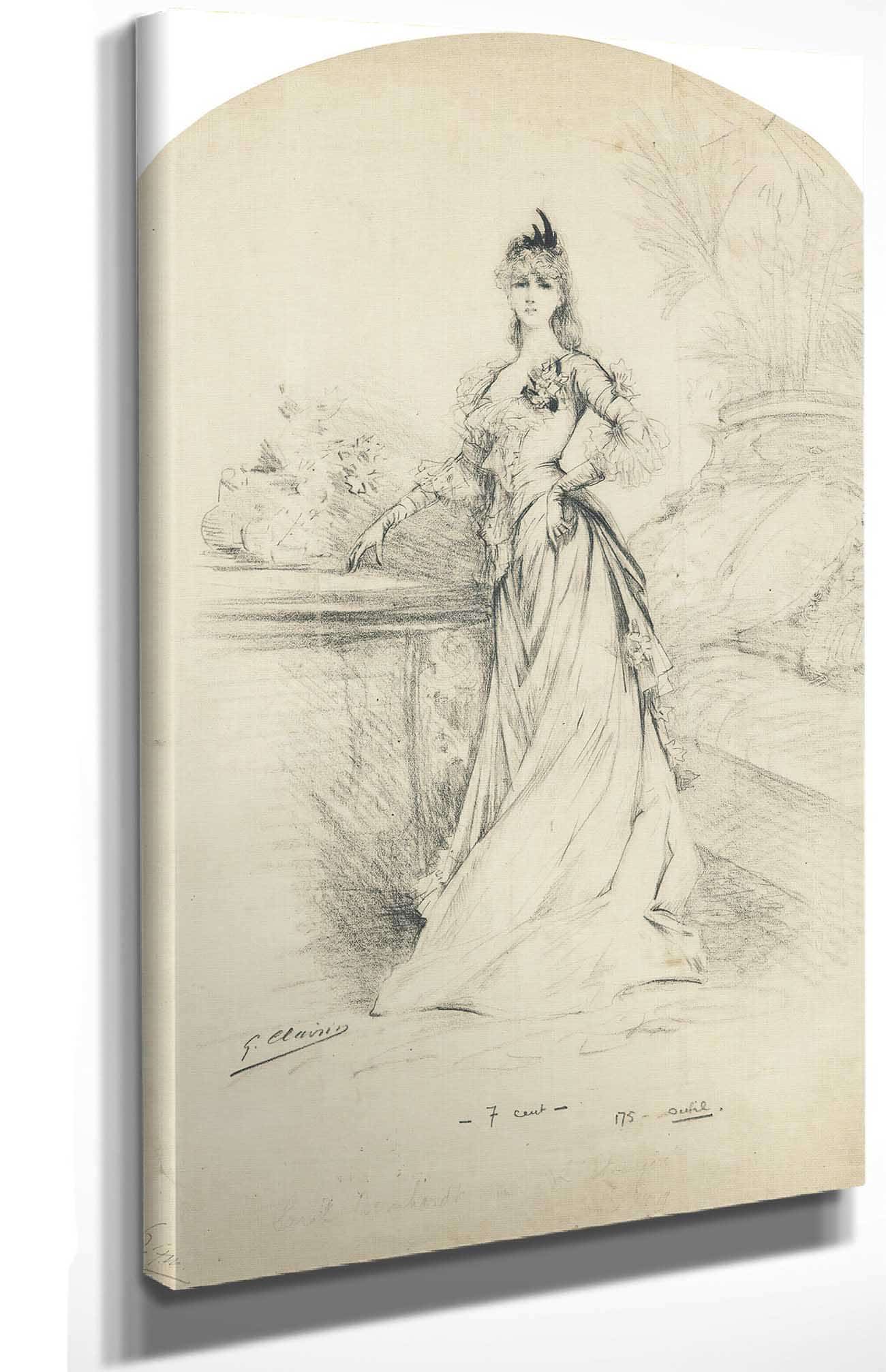 Sarah Bernhardt In Letrangere by Georges Jules Victor Clairin Posters, Prints, & Visual Artwork