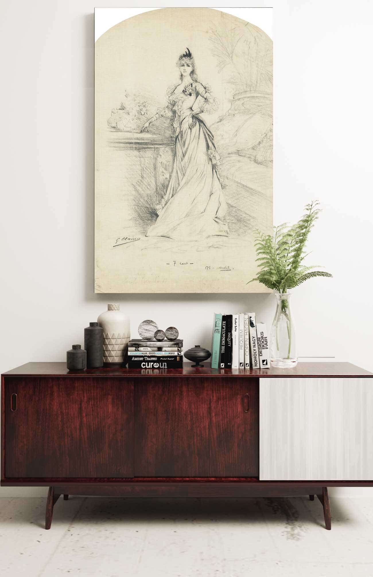 Sarah Bernhardt In Letrangere by Georges Jules Victor Clairin Posters, Prints, & Visual Artwork