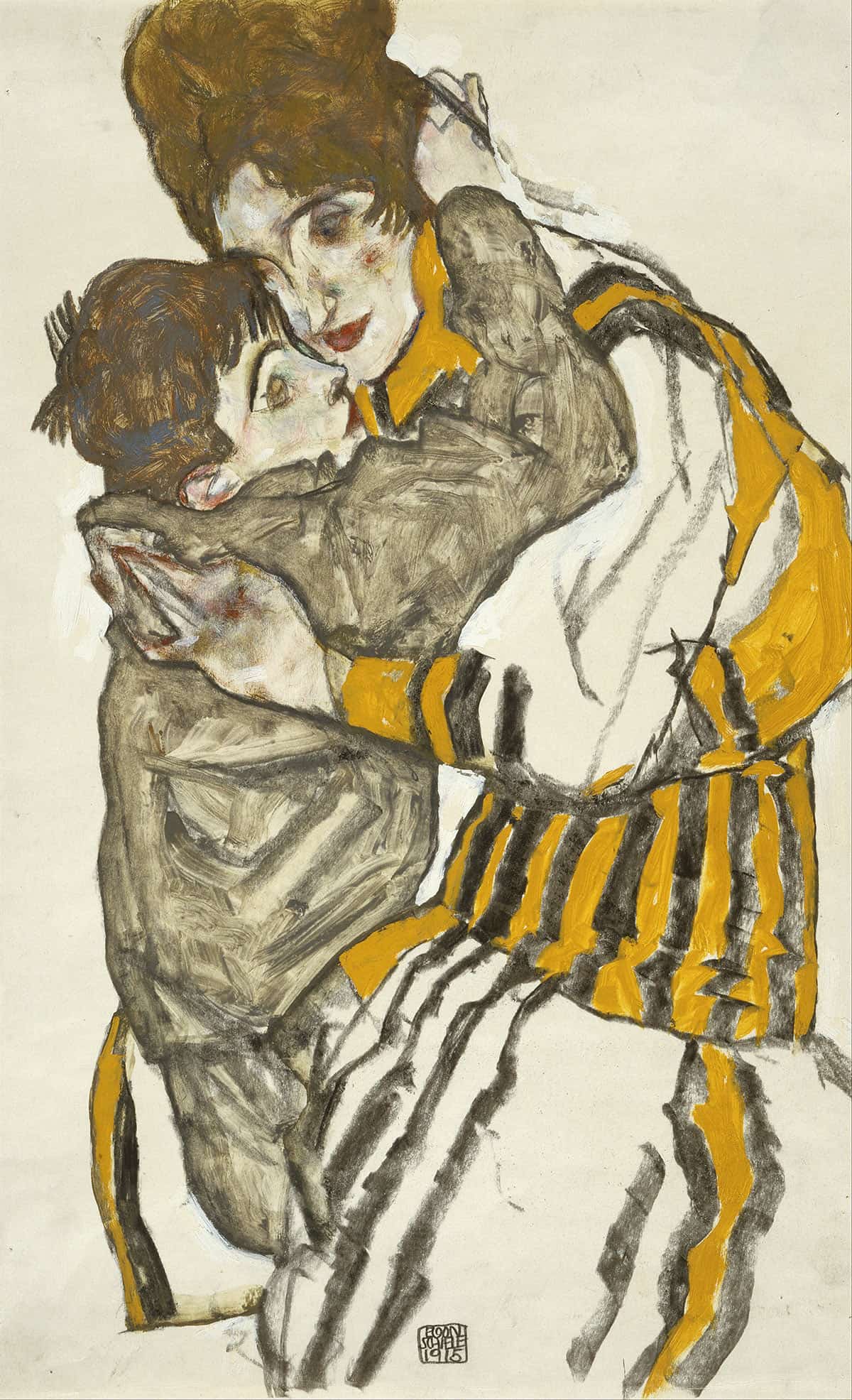 Schieles Wife With Her Little Nephew by Egon Schiele Posters, Prints, & Visual Artwork