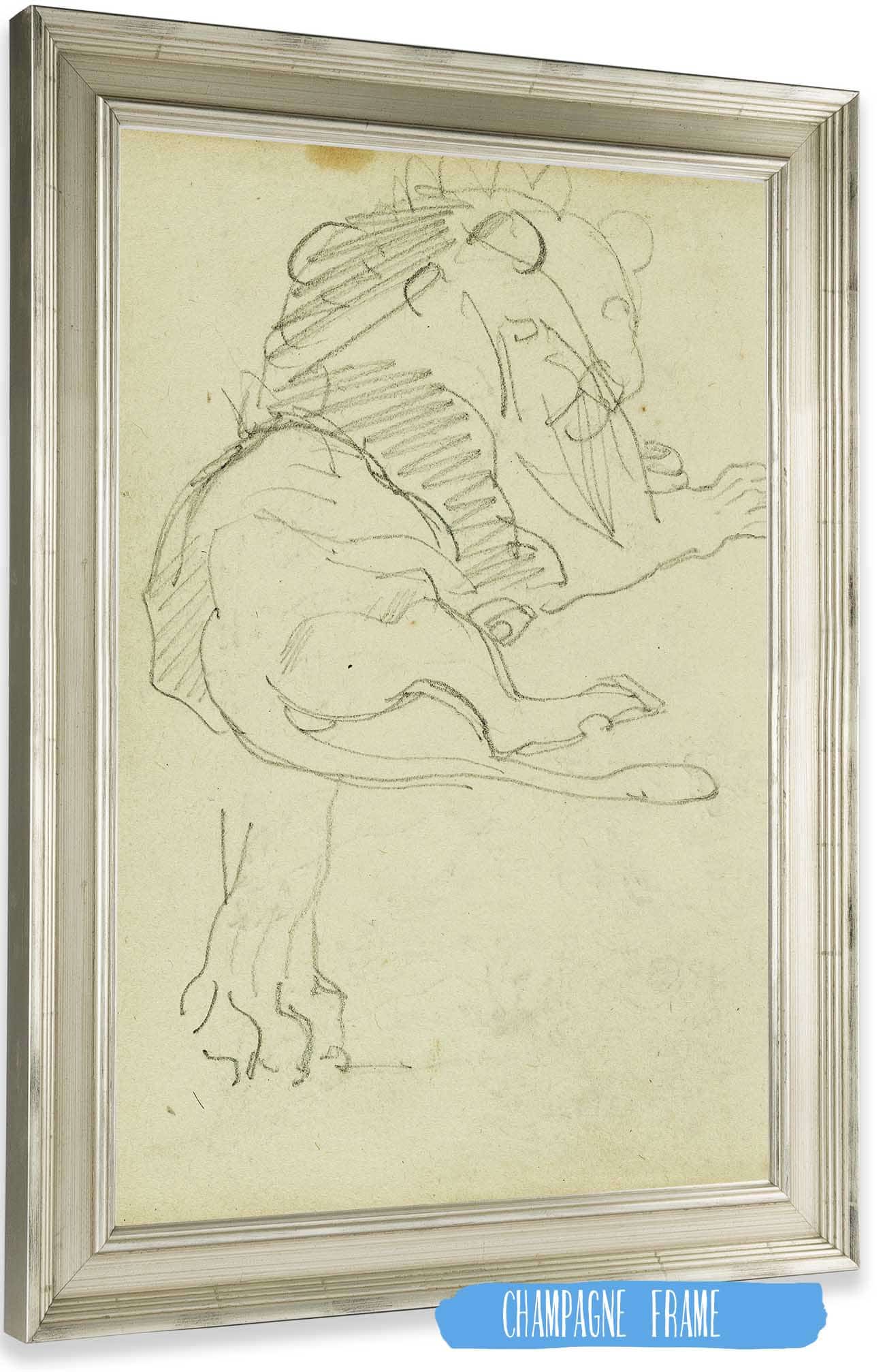 Seated Lion  by Theodore Gericault Posters, Prints, & Visual Artwork
