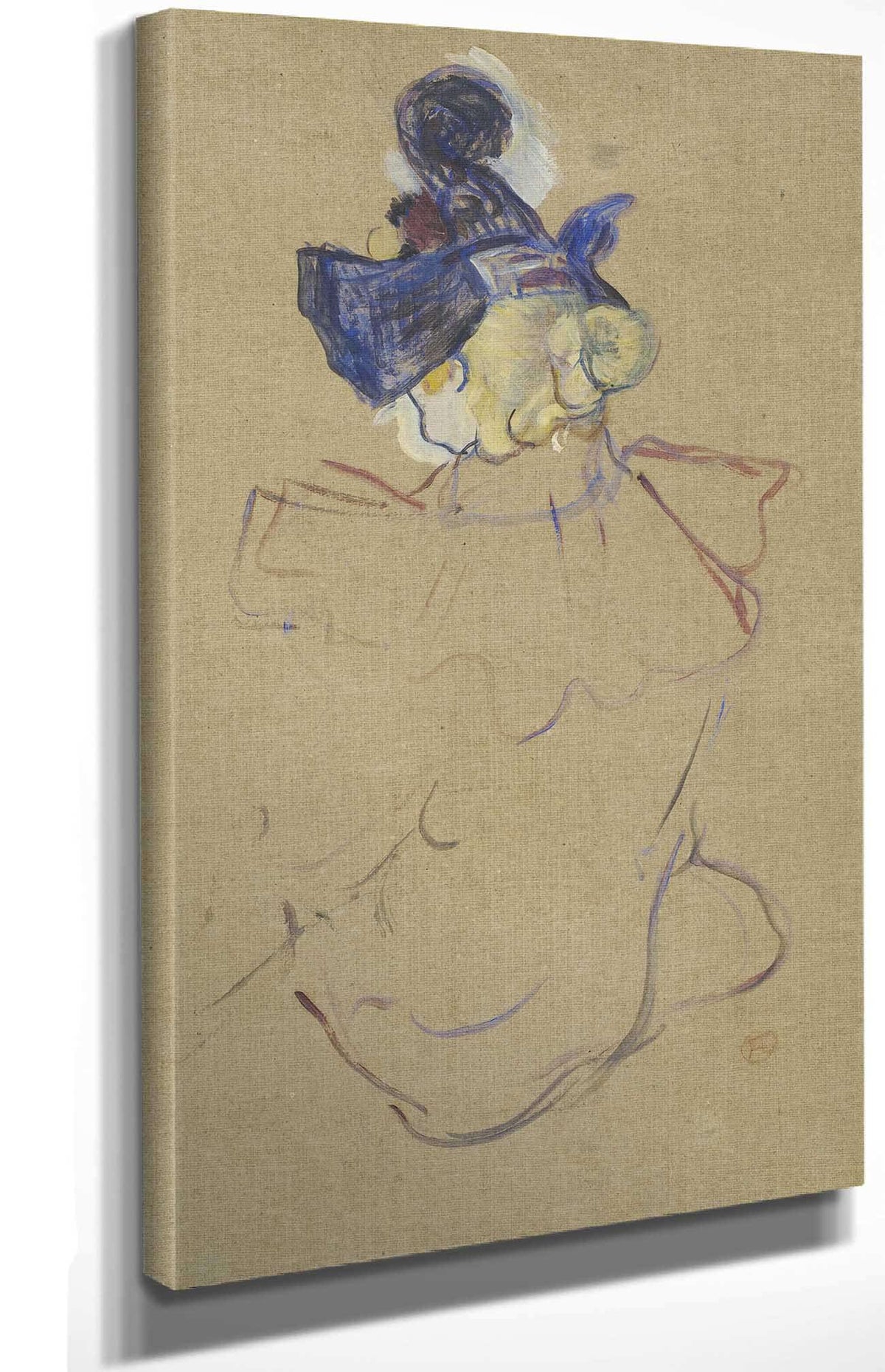 Seated Woman From Behind Study For Au Moulin Rouge by Henri De Toulouse Lautrec Posters, Prints, & Visual Artwork