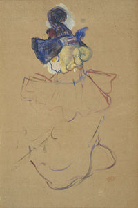 Seated Woman From Behind Study For Au Moulin Rouge by Henri De Toulouse Lautrec Posters, Prints, & Visual Artwork