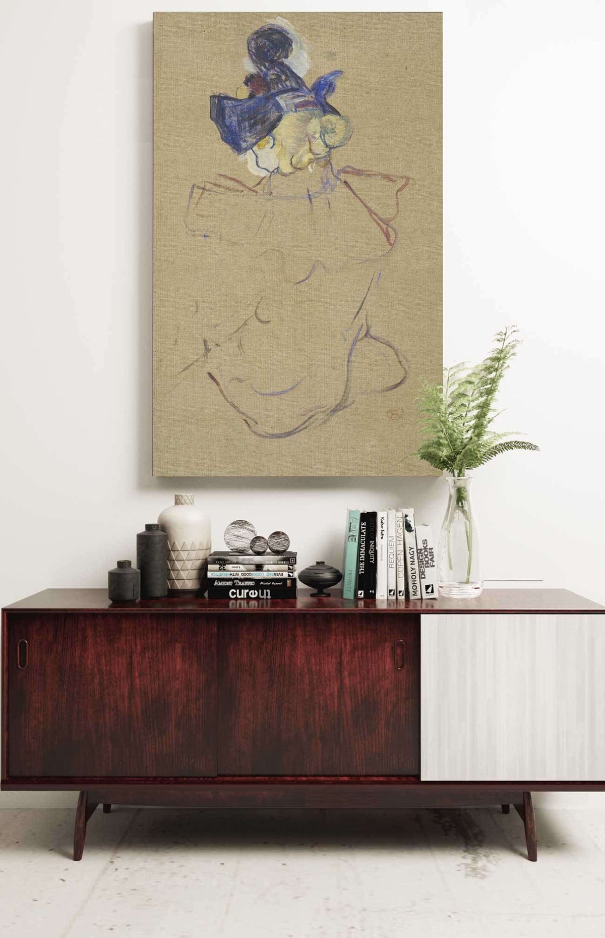 Seated Woman From Behind Study For Au Moulin Rouge by Henri De Toulouse Lautrec Posters, Prints, & Visual Artwork