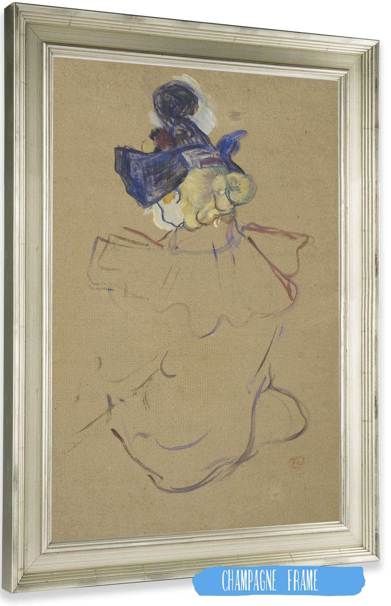 Seated Woman From Behind Study For Au Moulin Rouge by Henri De Toulouse Lautrec Posters, Prints, & Visual Artwork