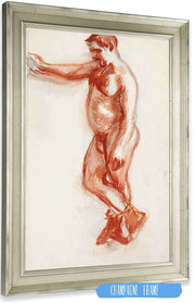 Seisova Alaston Mies Luonnos  by Magnus Enckell Posters, Prints, & Visual Artwork