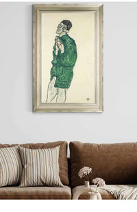 Self Portrait In Green Shirt With Eyes Closed by Egon Schiele Posters, Prints, & Visual Artwork