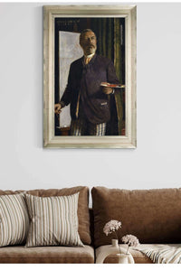 Self Portrait In The Studio by Arnold Bocklin Posters, Prints, & Visual Artwork