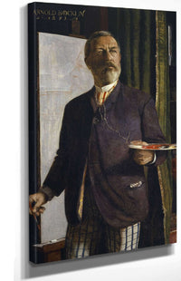 Self Portrait In The Studio by Arnold Bocklin Posters, Prints, & Visual Artwork