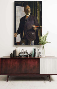 Self Portrait In The Studio by Arnold Bocklin Posters, Prints, & Visual Artwork