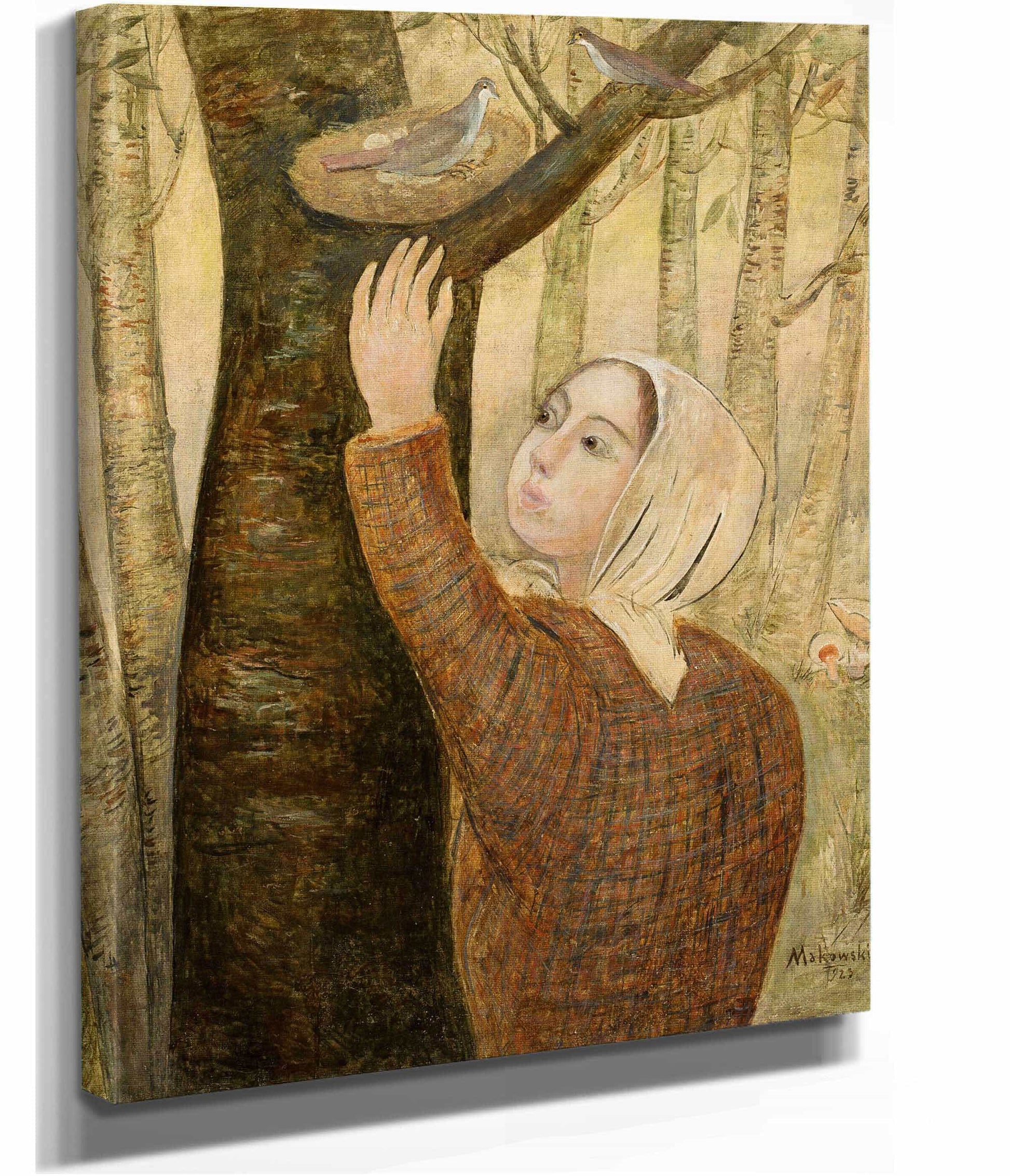Self Portrait With A Palette by Tadeusz Makowski Posters, Prints, & Visual Artwork