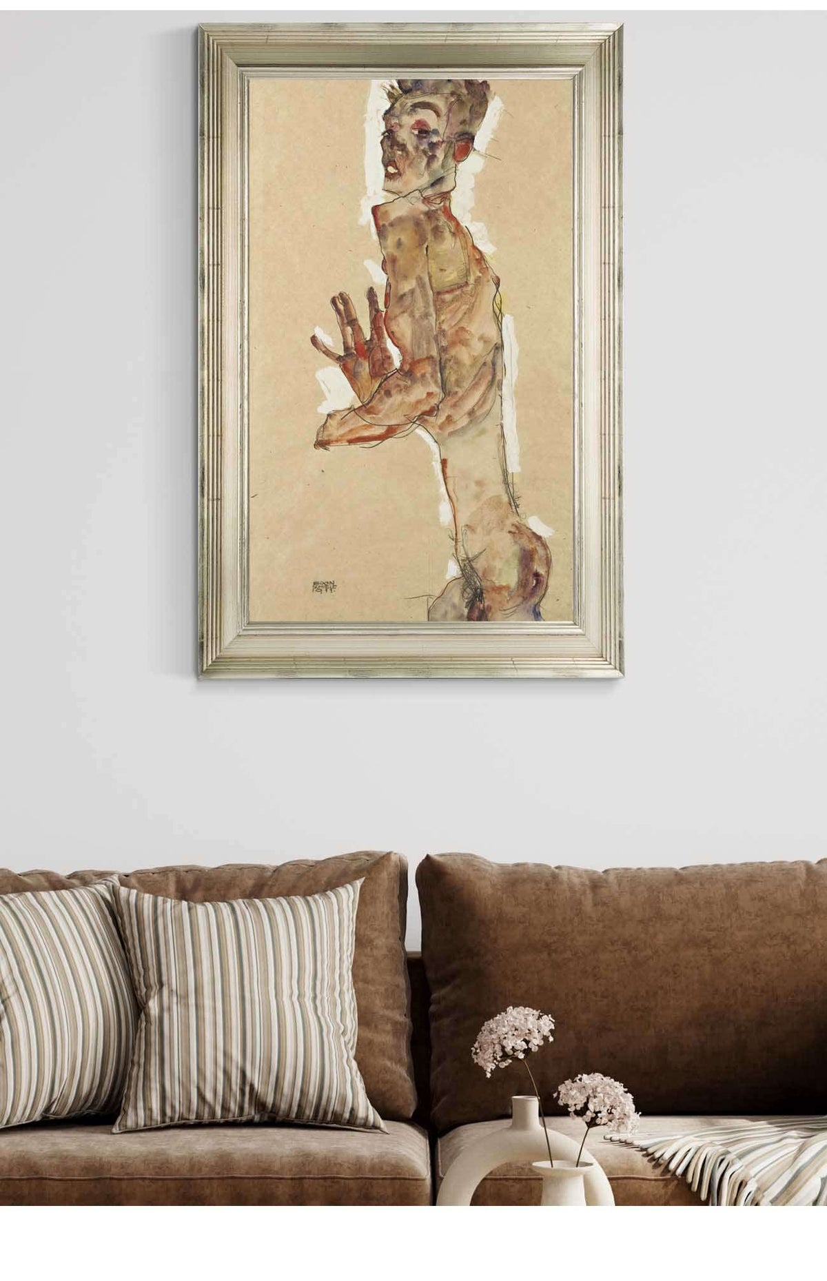 Self Portrait With Splayed Fingers by Egon Schiele Posters, Prints, & Visual Artwork