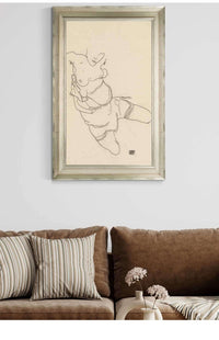 Semi Dressed Model by Egon Schiele Posters, Prints, & Visual Artwork