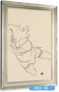 Semi Dressed Model by Egon Schiele Posters, Prints, & Visual Artwork