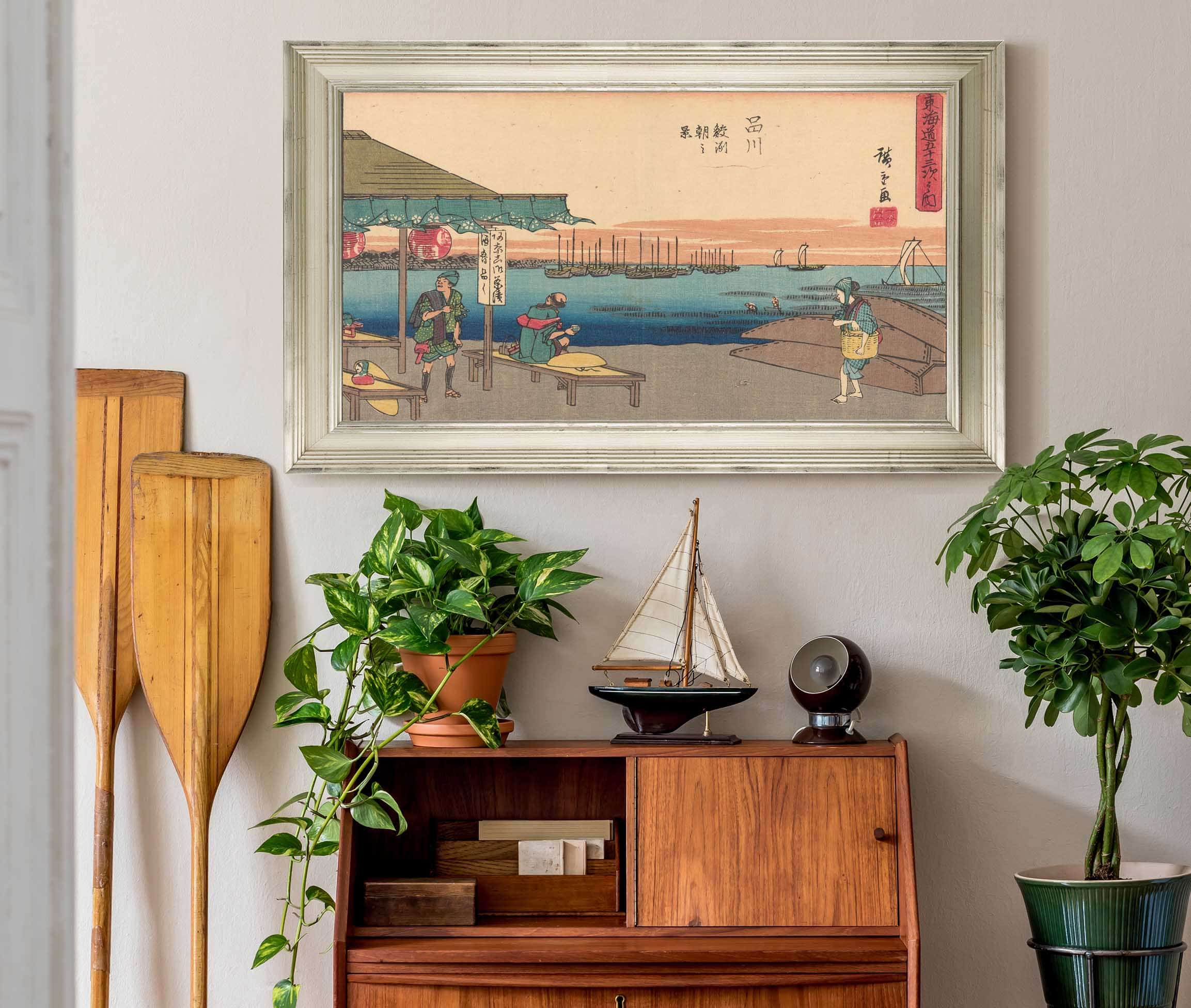 Shinagawa   by Ando Hiroshige Posters, Prints, & Visual Artwork