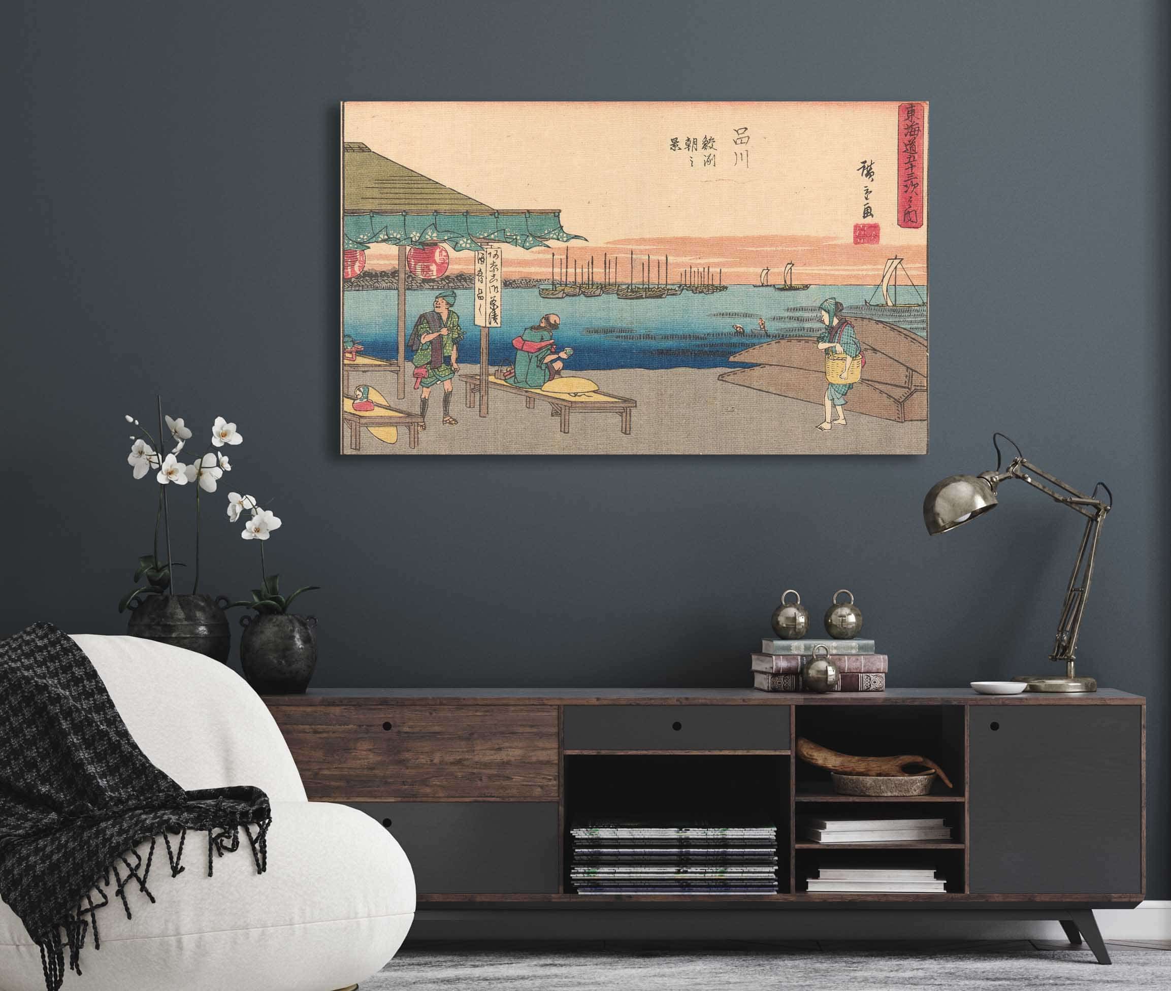 Shinagawa   by Ando Hiroshige Posters, Prints, & Visual Artwork