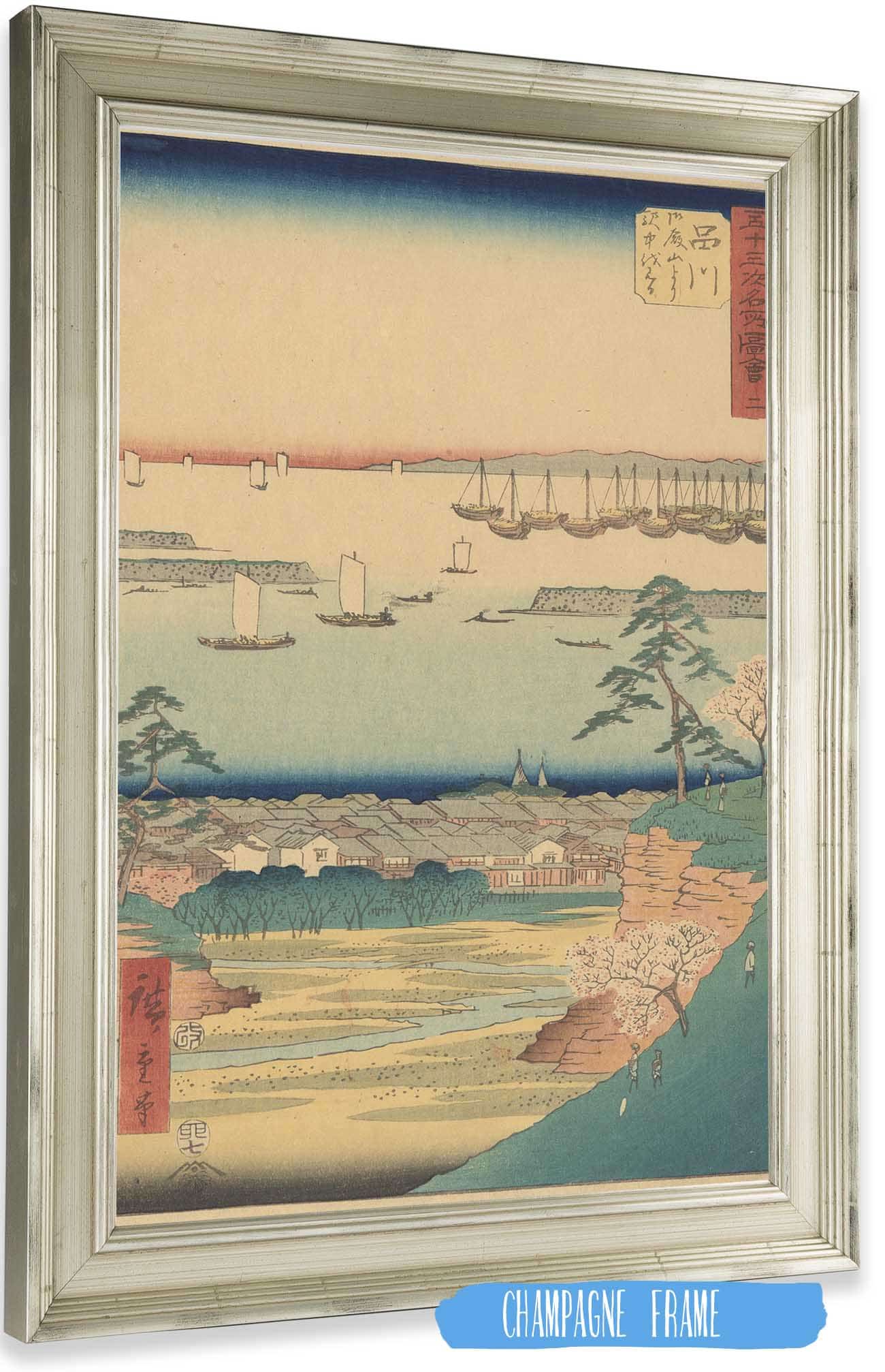 Shinagawa   by Ando Hiroshige Posters, Prints, & Visual Artwork
