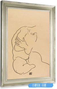 Sitzender Weiblicher Torso by Egon Schiele Posters, Prints, & Visual Artwork