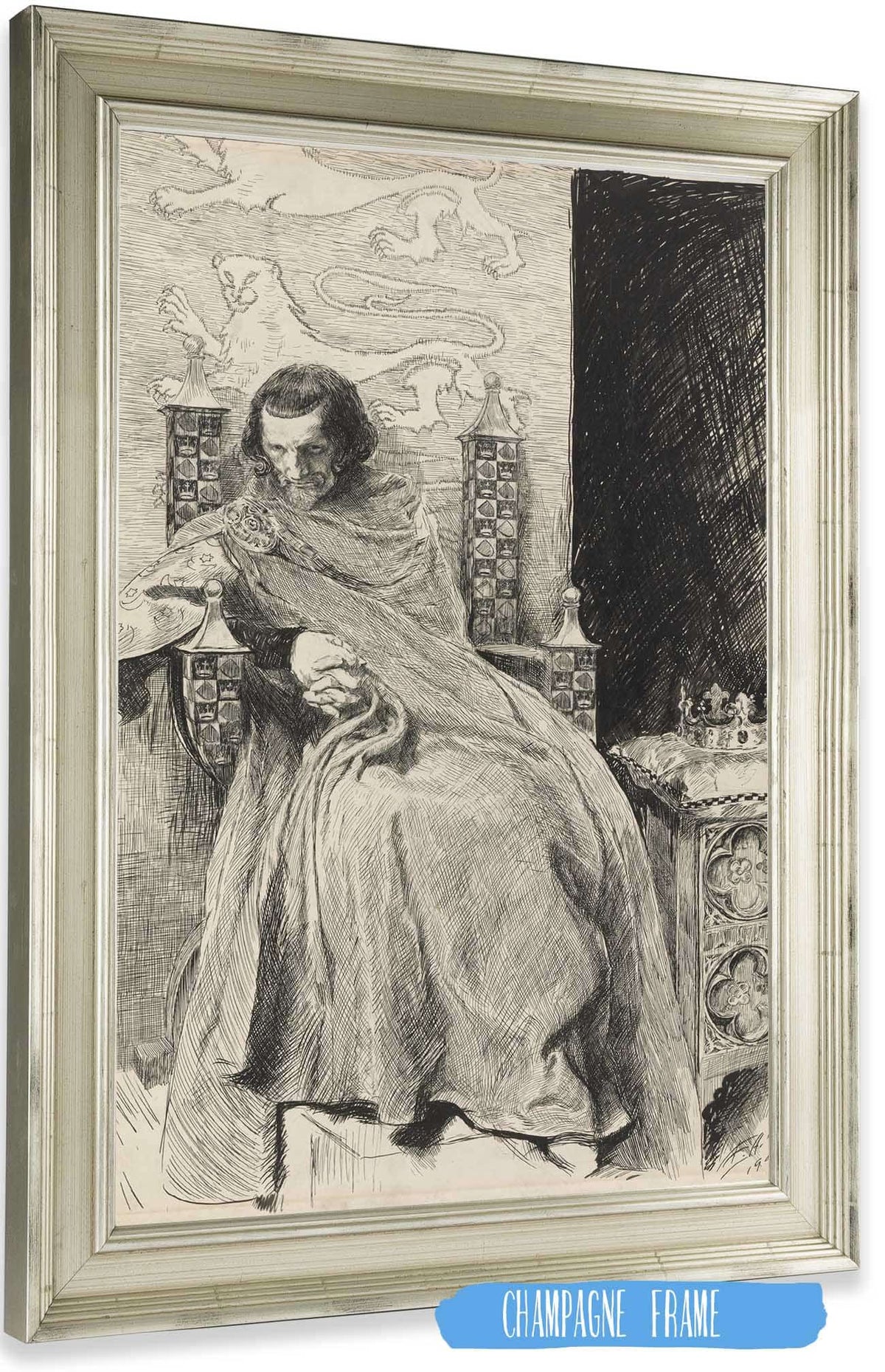 Sketch For King John From King John by Edwin Austin Abbey Posters, Prints, & Visual Artwork