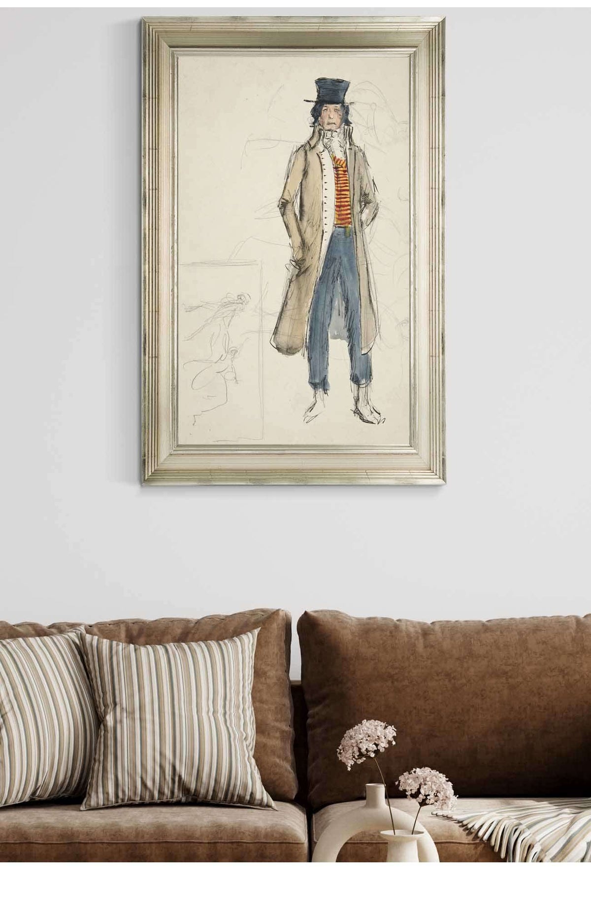 Sketch Of A Man Costume Study For La Tosca by Edwin Austin Abbey Posters, Prints, & Visual Artwork