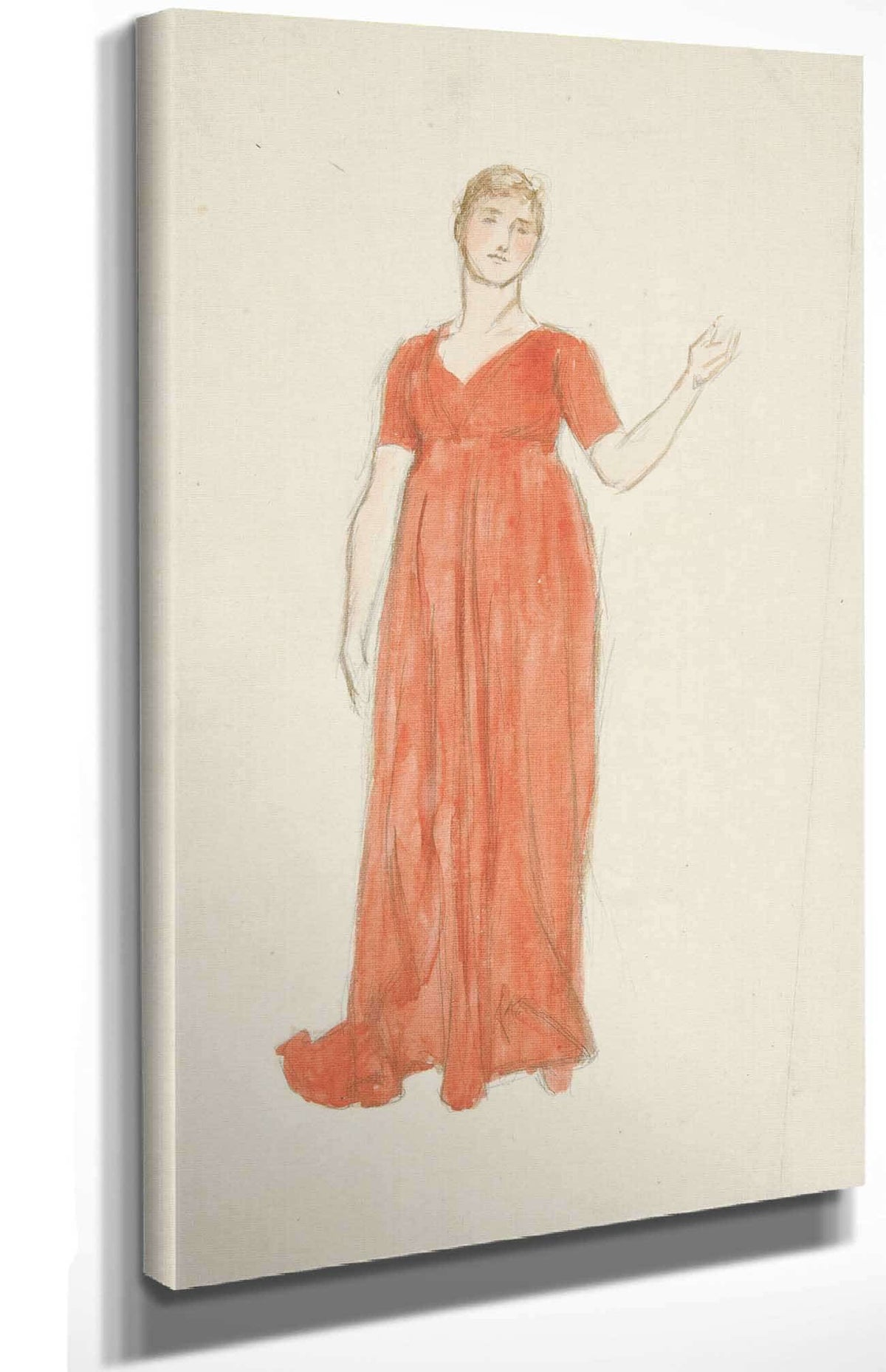 Sketch Of A Woman Costume Study For A Play by Edwin Austin Abbey Posters, Prints, & Visual Artwork