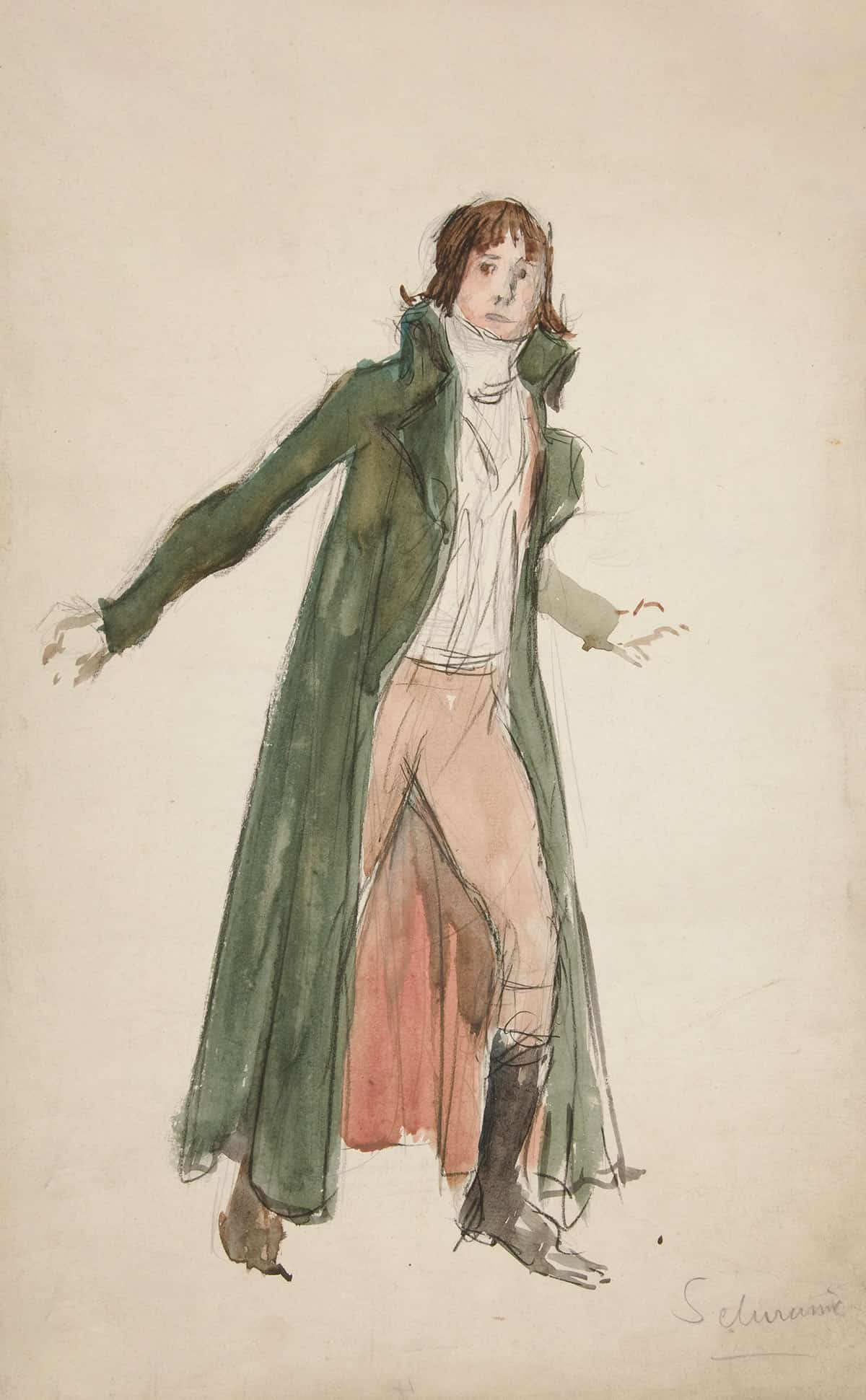 Sketch Of A Young Man Study For Illustration To A Play by Edwin Austin Abbey Posters, Prints, & Visual Artwork