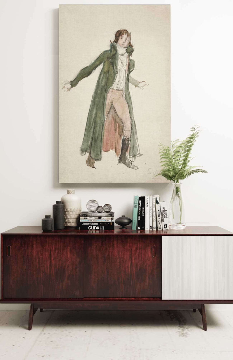 Sketch Of A Young Man Study For Illustration To A Play by Edwin Austin Abbey Posters, Prints, & Visual Artwork